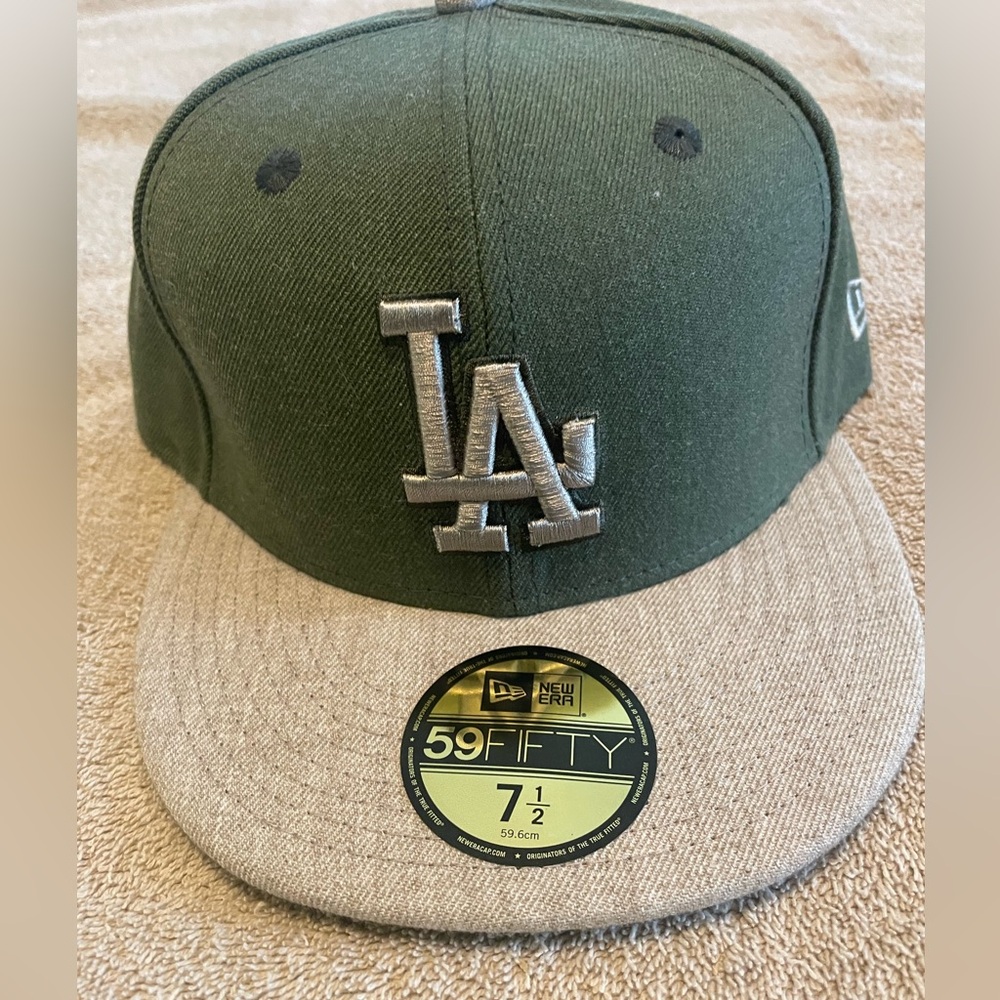 New Era fitted LA Dodgers 7.5 59Fifty olive green/tan
